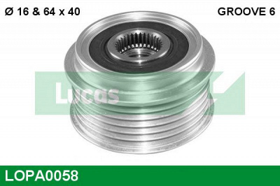 LUCAS ENGINE DRIVE lopa0058 -  Механизм свободного хода генератора